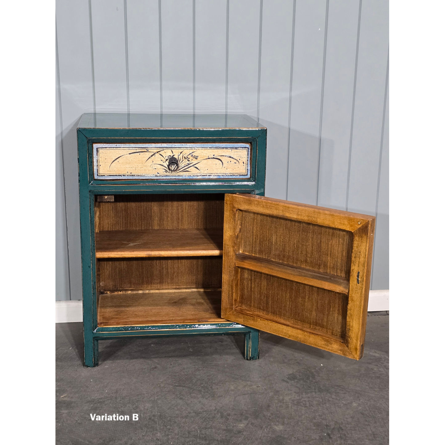 Mimi Recycled Pine Bedside Table/Living Room/Lounge Accent Piece (Variation B)