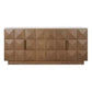 HAMPSHIRE WHITE MARBLE/WALNUT 4-DOOR BUFFET/SIDEBOARD - - MyChocolateWood