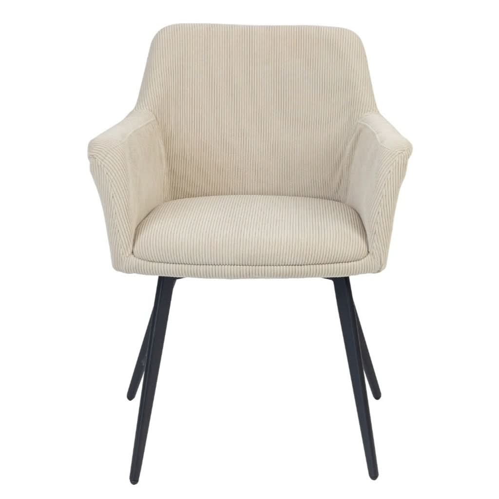 GALI HAMPTON FABRIC DINING CHAIR/ARMCHAIR BEIGE - MyChocolateWood