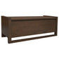 Jasper Solid Mindi Storage Bench in Walnut - Chocolate Wood