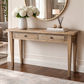 CASA RECYCLED ELM RUSTIC 2-DRAWER CONSOLE/HALL TABLE PARQUETRY TOP  140CM (Copy) (Copy) - MyChocolateWood