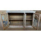 REINA GREYWASHED RECYCLED TIMBER/GLASS 3-DOOR BUFFET/SIDEBOARD - MyChocolateWood