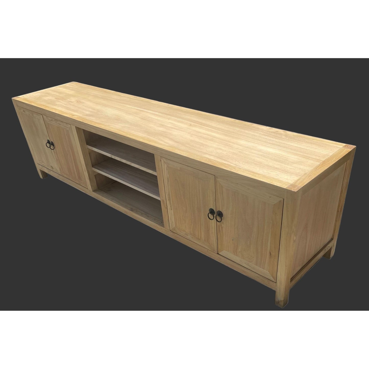 BORDEAUX SOLID ELM WOOD TV UNIT 200CM - MyChocolateWood