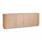 Remy Natural Ash 4-Door Buffet Sideboard 240cm - Chocolate Wood