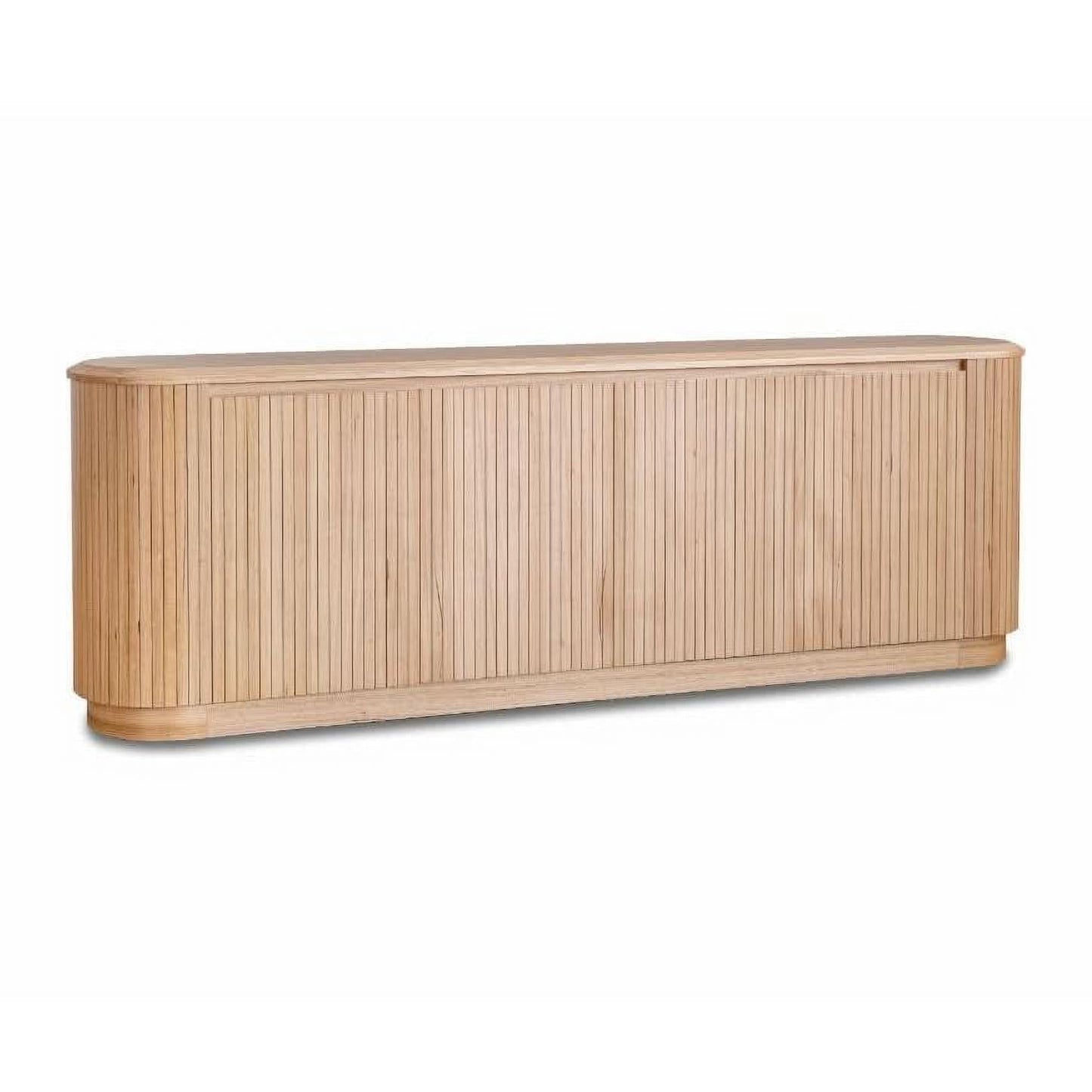 Remy Natural Ash 4-Door Buffet Sideboard 240cm - Chocolate Wood