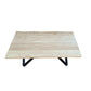 ARNIK ACACIA WOOD RECTANGULAR COFFEE TABLE  OCCASIONAL TABLE NATURAL /BLACK - MyChocolateWood