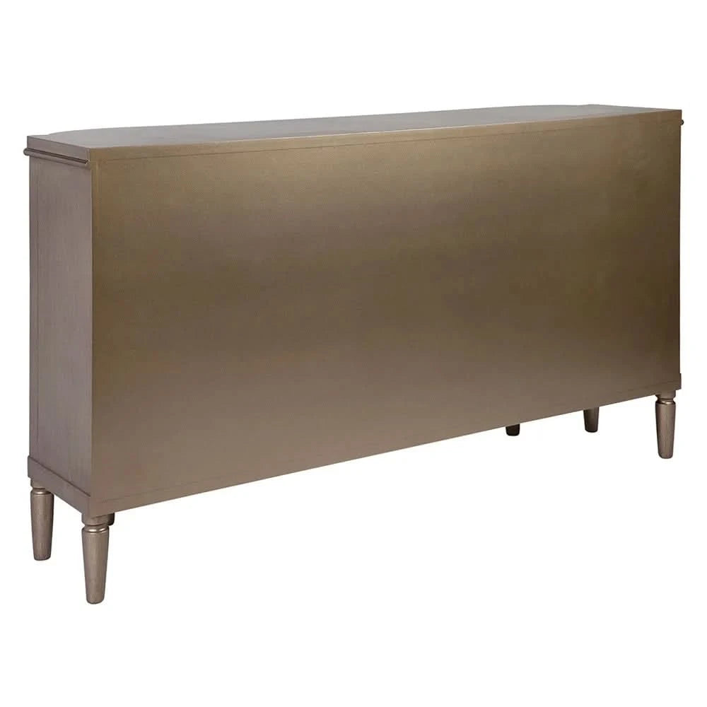 DIANNA MARBLE ART DECO 6 DRAWER CHEST OF DRAWERS ACCENT CHEST ANTIQUE GOLD - MyChocolateWood
