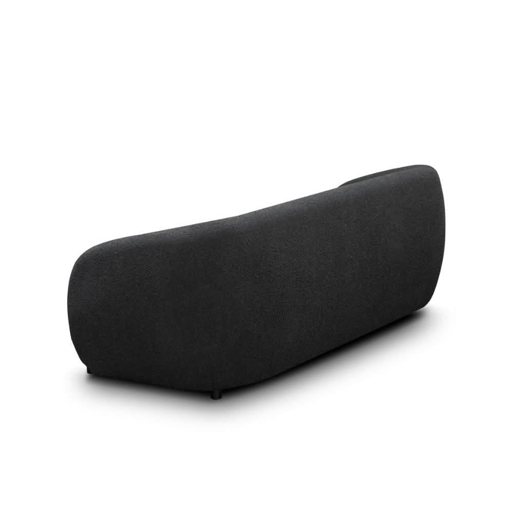 SUKI BOUCLE 3-SEATER SOFA CHARCOAL - MyChocolateWood