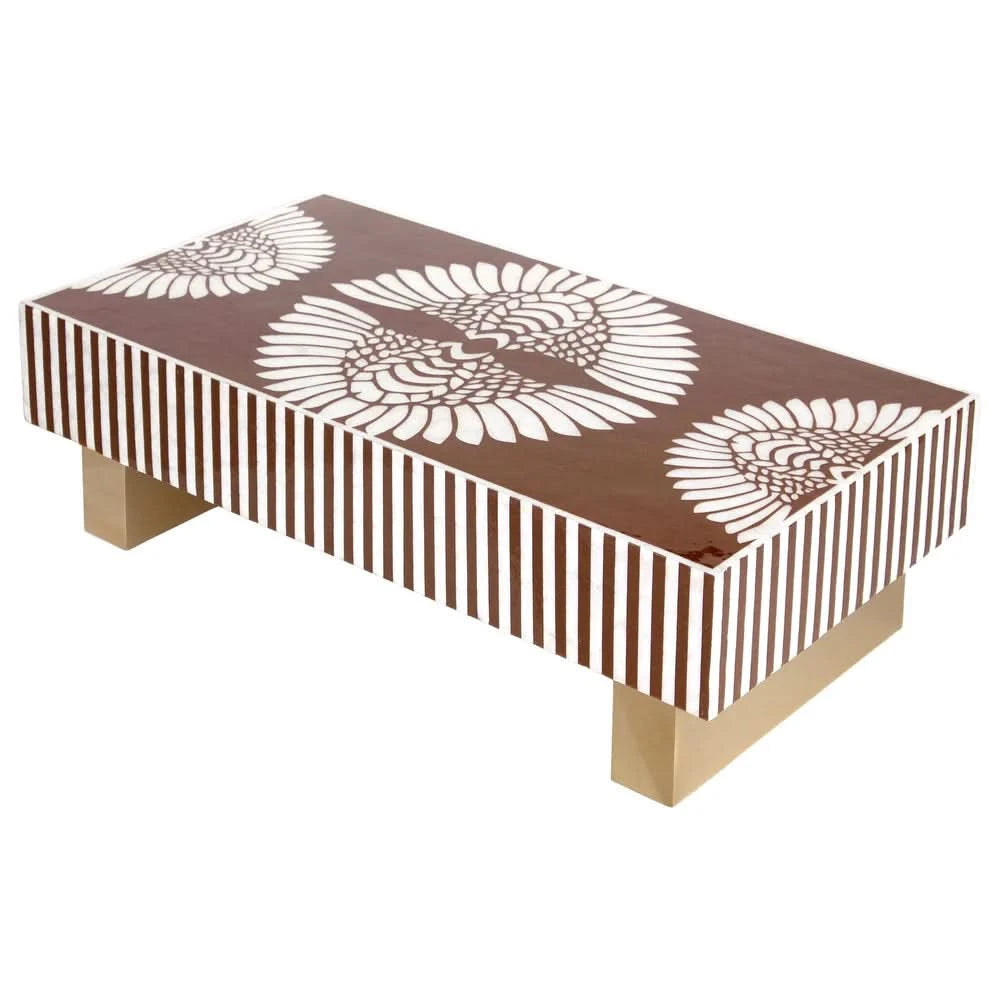 ARIA MOTHER OF PEARL HAND INLAY COFFEE TABLE - MyChocolateWood