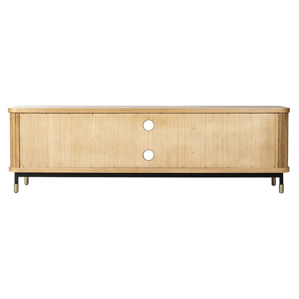 PEMBROKE OAK TIMBER 4-DRAWER TV UNIT ETU NATURAL 200CM - MyChocolateWood