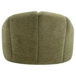 Madeley Chenille Swivel Occasional Chair in Olive - Chocolate Wood