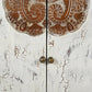 COWHIDE & MANGO HARDWOOD CHEST OF 10 DRAWERS 2 DOORS BOHO PATCHWORK  BEACHSIDE HAMPTONS - MyChocolateWood