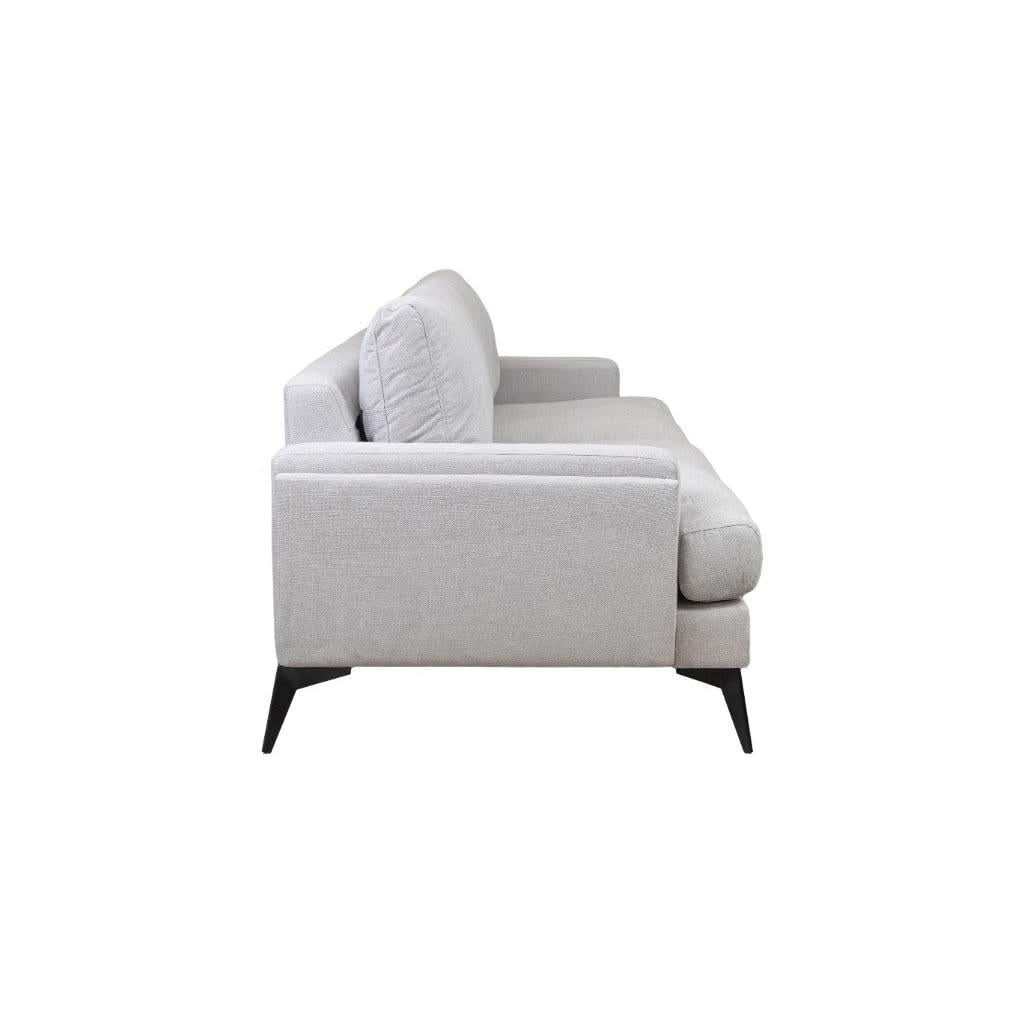 KIRTON FABRIC 2-SEATER SOFA LIGHT GREY - MyChocolateWood