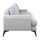 Kirton Fabric Sofa, 2-Seater in Light Grey - Chocolate Wood