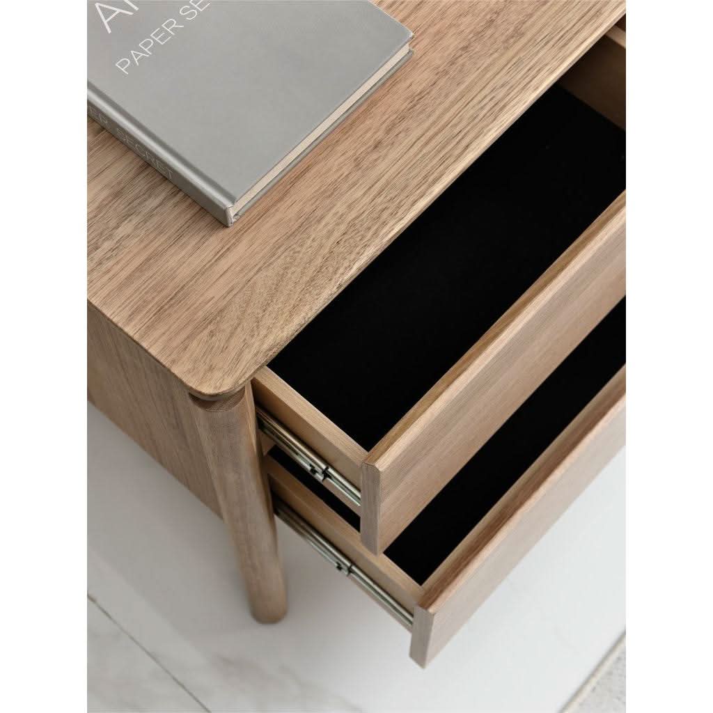 AKSEL MESSMATE TIMBER 42DRAWER BEDSIDE TABLE LIGHT SMOKE - MyChocolateWood