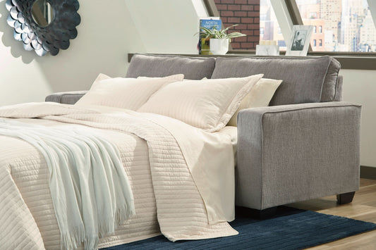 ASTOR 3 SEATER CHENILLE SOFA BED WITH QUEEN MEMORY FOAM MATTRESS ALLOY COLOUR - MyChocolateWood