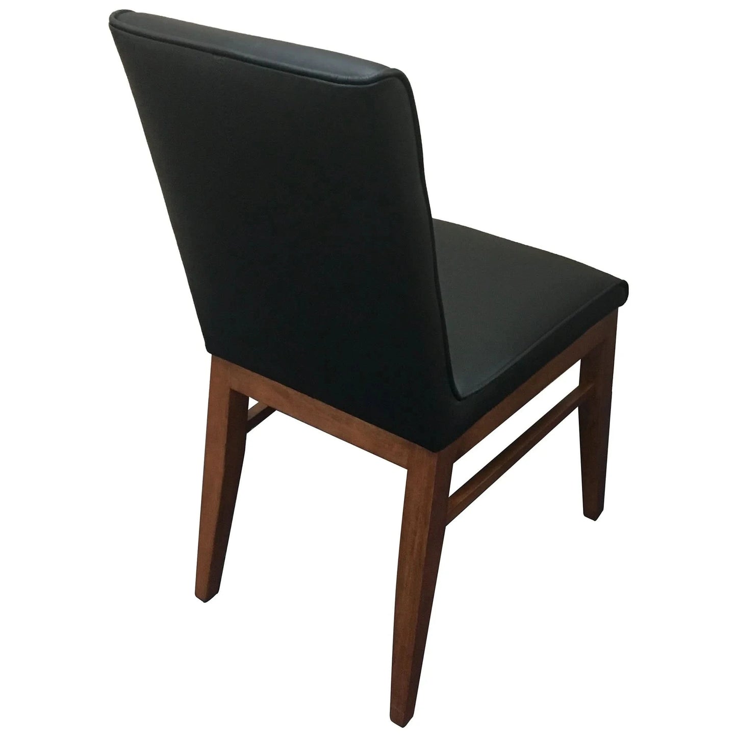 MORROW LEATHER DINING CHAIR BLACK/BLACKWOOD - MyChocolateWood