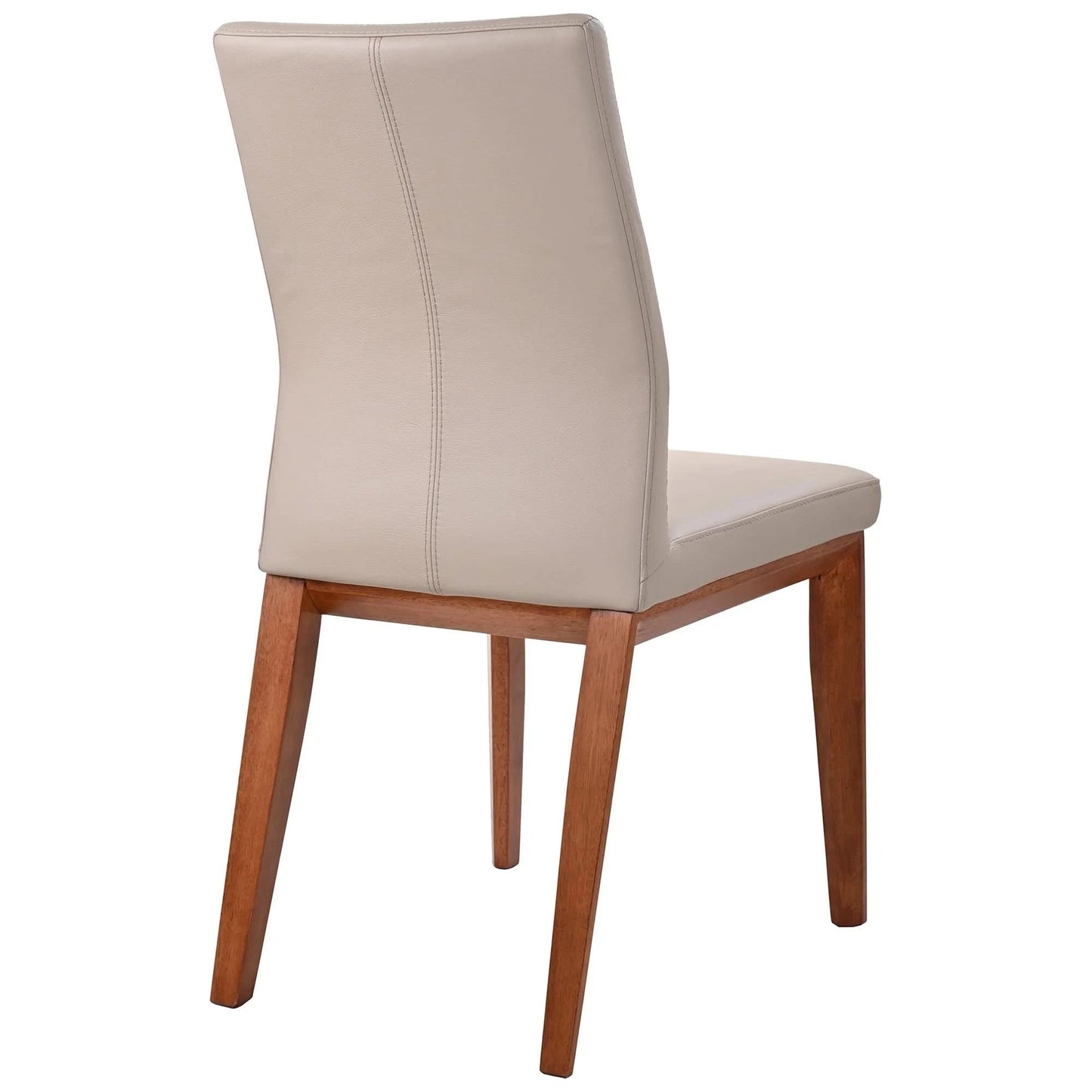 OAKLEY LEATHER DINING CHAIR LIGHT MOCHA/BLACKWOOD - MyChocolateWood