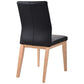 OAKLEY LEATHER DINING CHAIR BLACK - MyChocolateWood