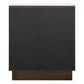 HAMPSHIRE BLACK MARBLE/SMOKED OAK 2-DRAWER BEDSIDE TABLE - MyChocolateWood