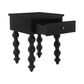 CAROLYN MINDI WOOD 1-DRAWER BEDSIDE TABLE BLACK - MyChocolateWood