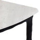 SOREN MARBLE DEMILUNE TABLE/ACCENT TABLE - BLACK FRAME 90CM - MyChocolateWood