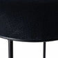 JACE BLACK STEEL BAR STOOL - BLACK LINEN - MyChocolateWood