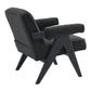 LAYTON BLACK ONYX BOUCLE ARMCHAIR/BLACK PAINTED WOOD FRAME - MyChocolateWood