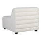 Meredith Boucle Occasional Chair in White - Chocolate Wood