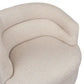 BRYNN  SWIVEL BOUCLE ARMCHAIR WHITE - MyChocolateWood