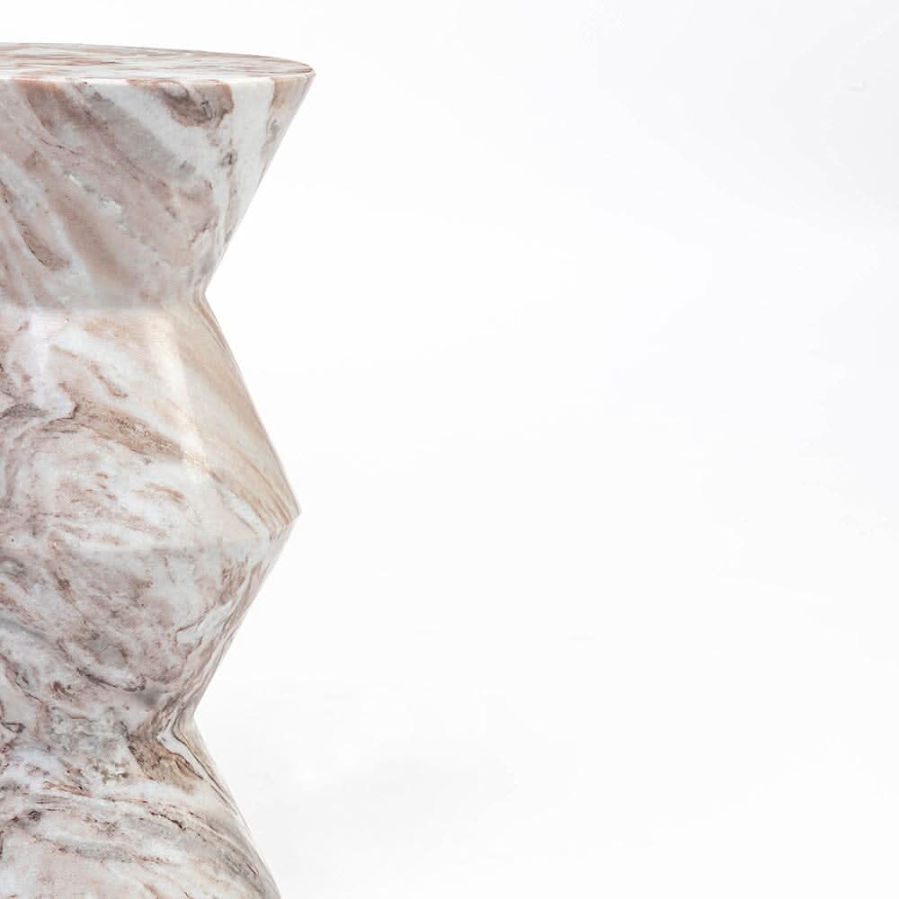 TEMPO SOLID MARBLE SIDE TABLE/LAMP TABLE/ACCENT TABLE - MyChocolateWood