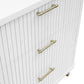 Pembroke Oak 3-Drawer Chest of Drawers in White - Chocolate Wood
