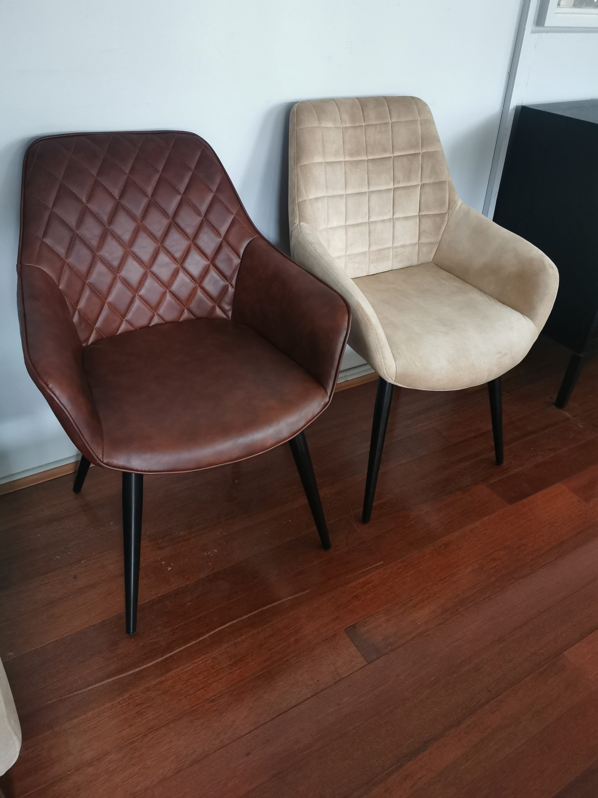 SET OF 2 CHRISTOPHER CAMEL COLOURED ARMCHAIR LOUNGE CHAIR EASY CHAIR - MyChocolateWood