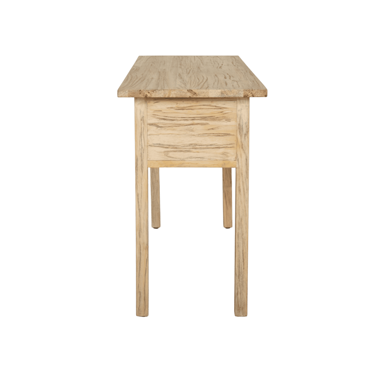 Joelle 2-Drawer Console Table in Distressed Rustic - Chocolate Wood