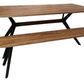 MONZA OAK & IRON DINING TABLE 200CM ANTIQUE - MyChocolateWood
