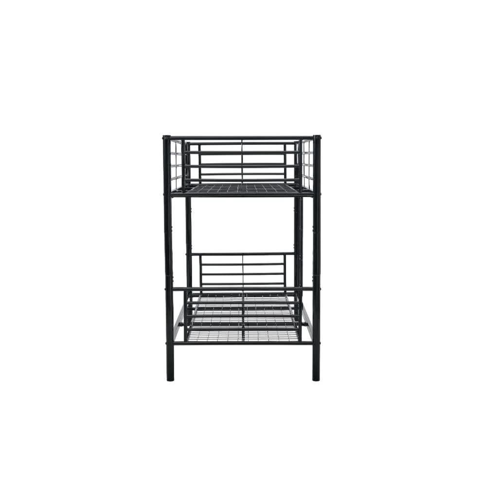CURZON SINGLE OVER SINGLE BUNK BEDS BLACK - MyChocolateWood