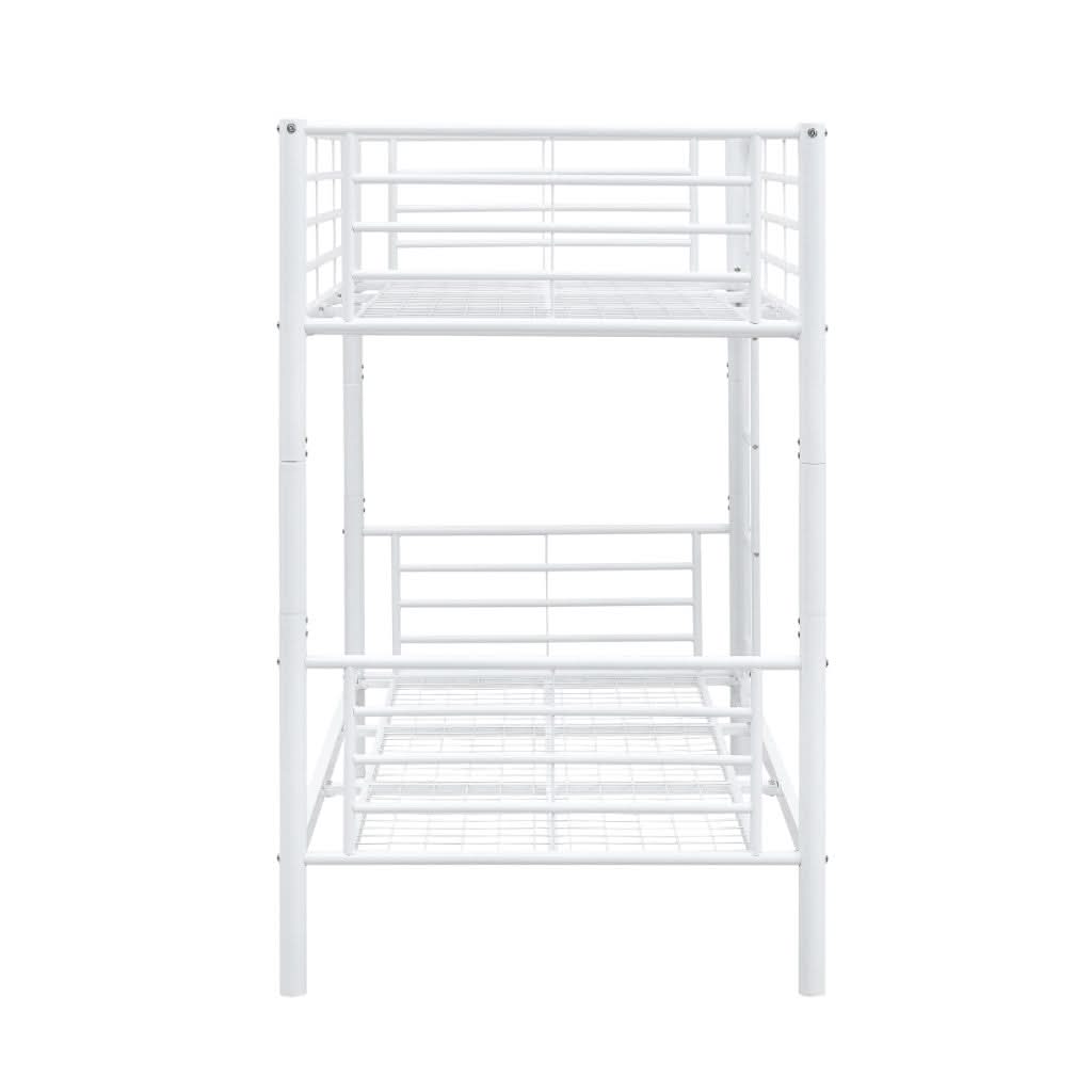 CURZON SINGLE OVER SINGLE BUNK BEDS WHITE - MyChocolateWood