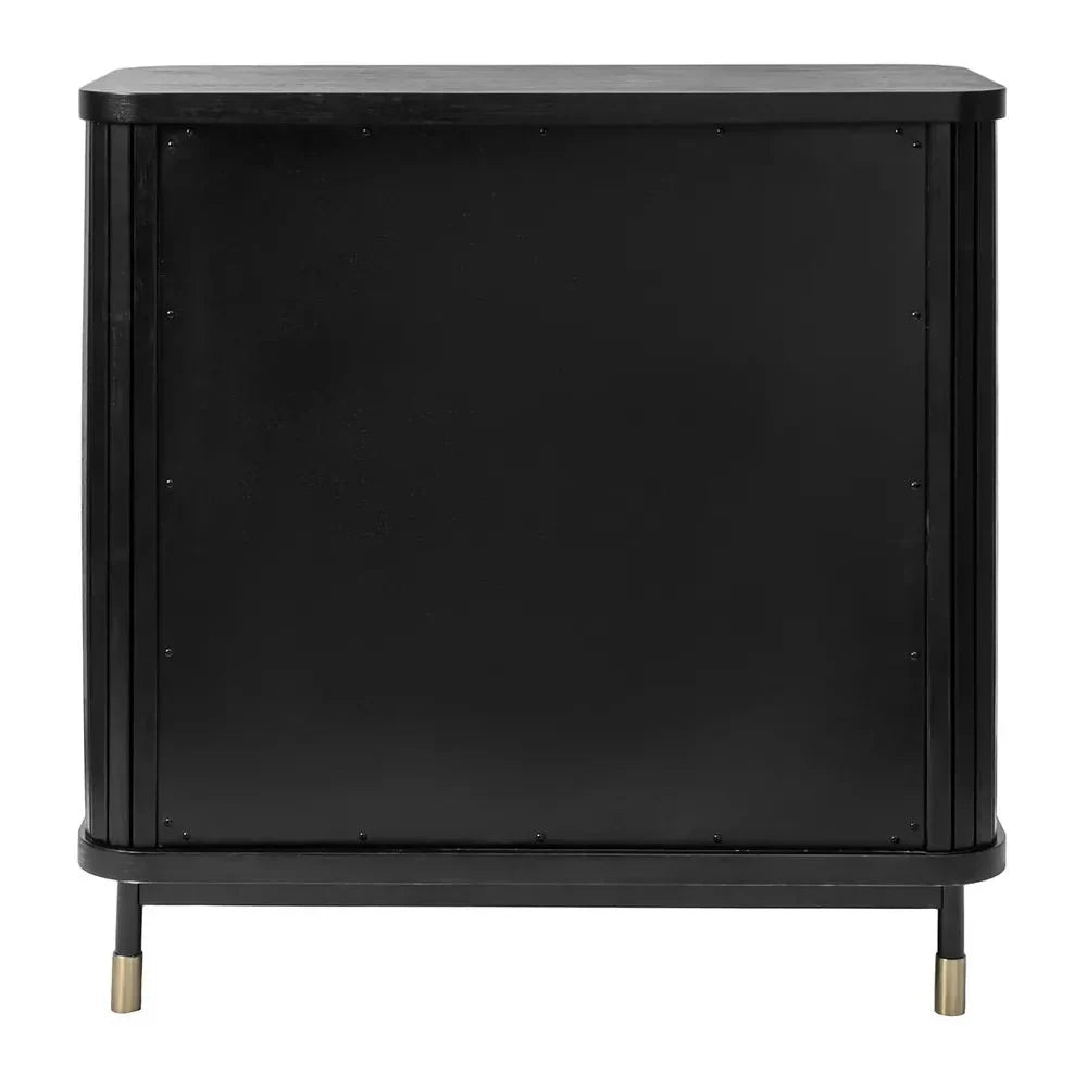 Pembroke Oak 3-Drawer Chest of Drawers in Black - Chocolate Wood