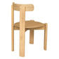 DELPHINE SOLID MAHOGANY TIMBER DINING CHAIR NATURAL - MyChocolateWood