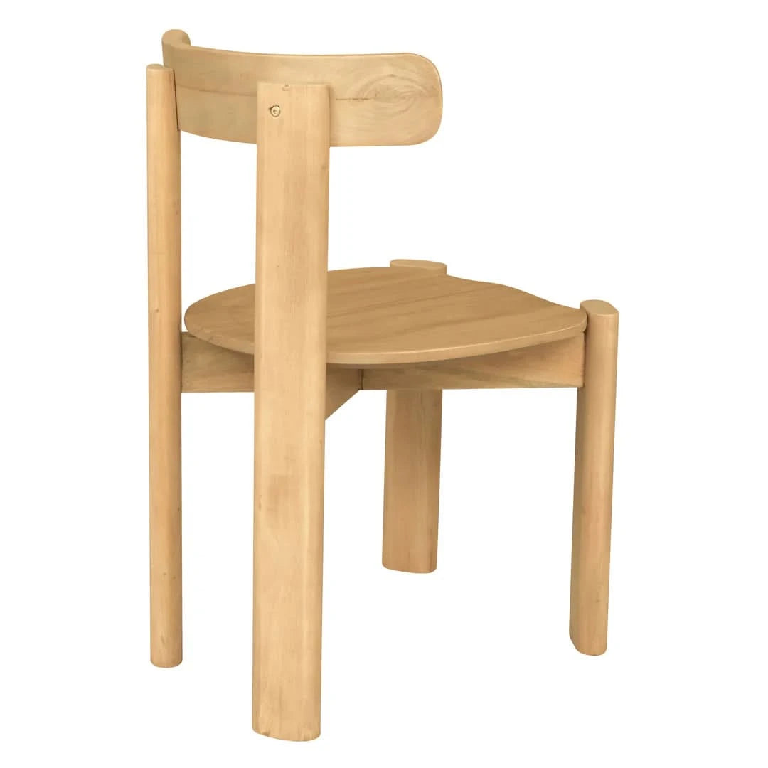 DELPHINE SOLID MAHOGANY TIMBER DINING CHAIR NATURAL - MyChocolateWood