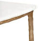 SOREN MARBLE DEMILUNE TABLE/ACCENT TABLE - BRASS FRAME 90CM - MyChocolateWood