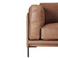 DAVIEN DARK BROWN 2.5 SEATER SOFA TOP GRAIN COW LEATHER - MyChocolateWood