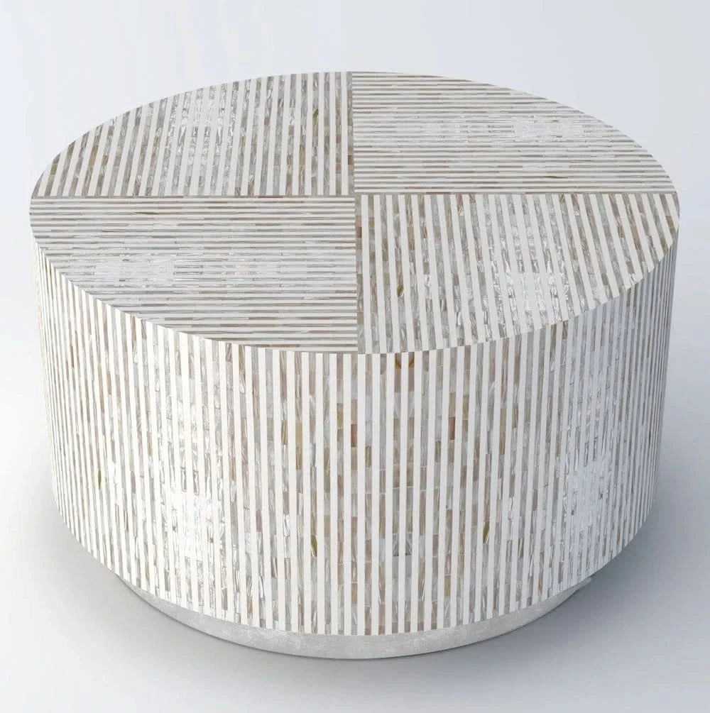 ELDORA MOTHER OF PEARL HAND MADE COFFEE TABLE - MyChocolateWood