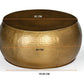 EMORI BRASS LOOK HAMMERED COFFEE TABLE - MyChocolateWood