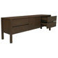 Adelle Solid Mindi Timber 2-Door 4-Drawer Entertainment Unit 180cm in Walnut - Chocolate Wood