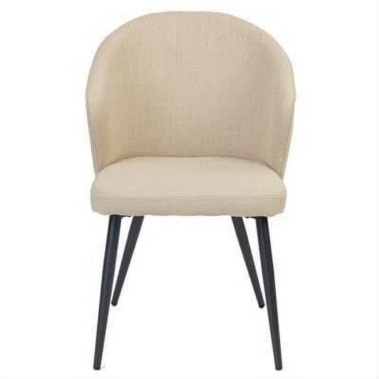 DARLA HAMPTON FABRIC DINING CHAIR BEIGE - MyChocolateWood
