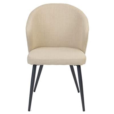 DARLA HAMPTON FABRIC DINING CHAIR BEIGE - MyChocolateWood