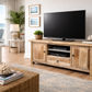 GIBRALTAR  RECYCLED ELM TIMBER TV UNIT 2 DOORS/1 DRAWER NATURAL - MyChocolateWood