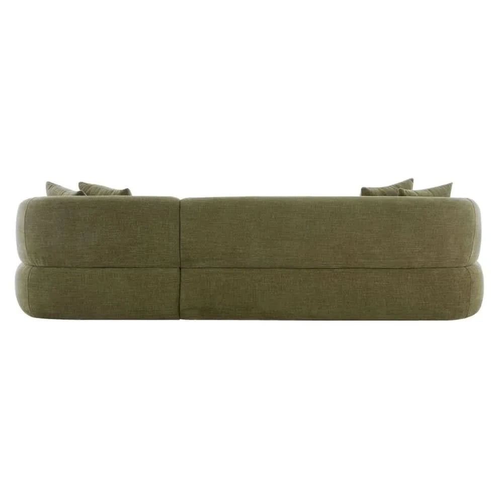 BEECHAM MODULAR 3-SEATER CORNER SOFA WITH RHF CHAISE - SAGE CHENILLE - MyChocolateWood