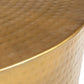 ELIAS ROUND HAMMERED IRON COFFEE TABLE - MyChocolateWood